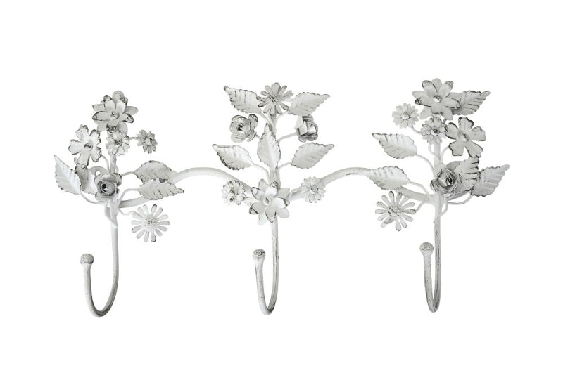 Garderobe floral in weiß