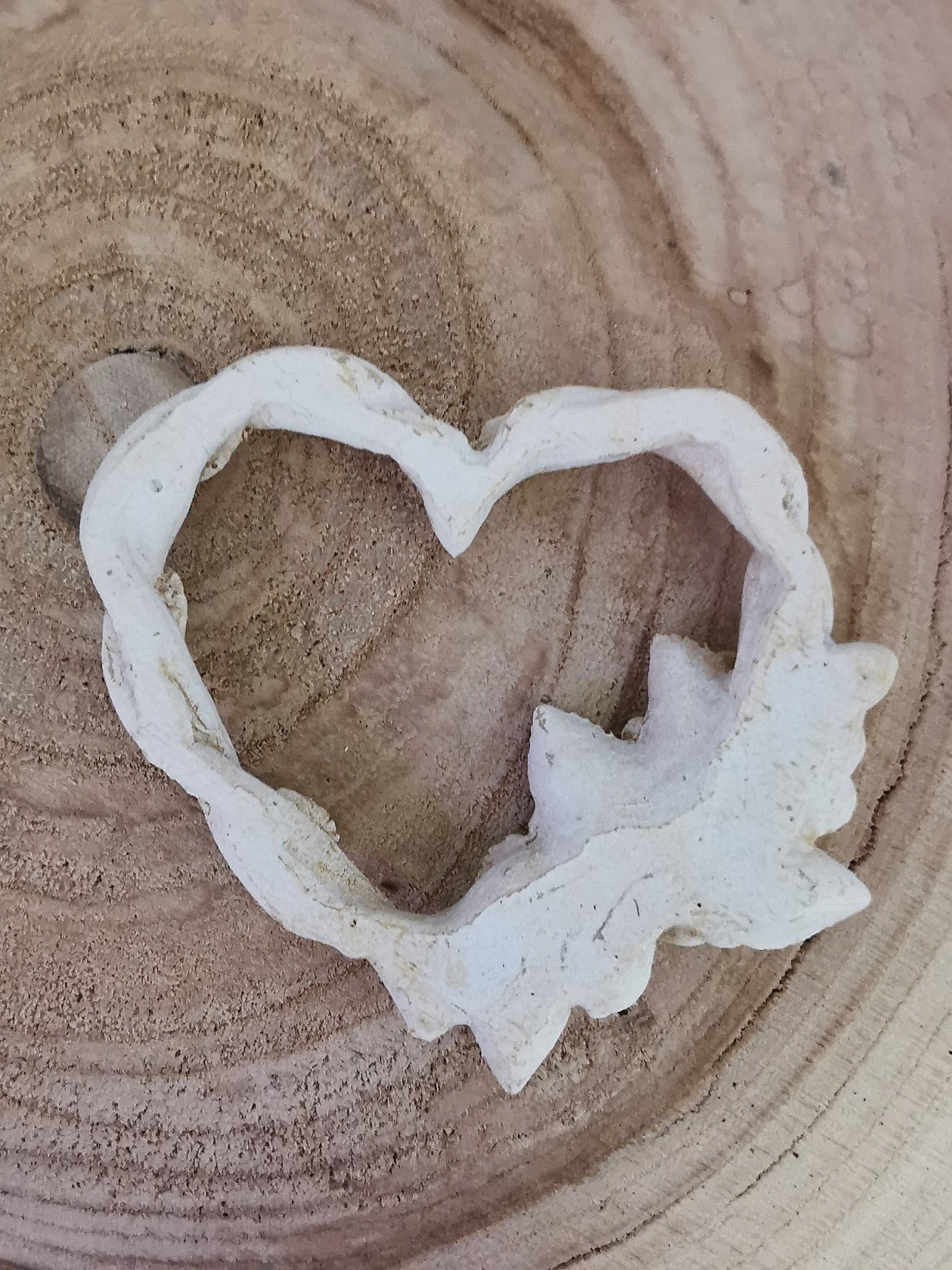 Herz Rosen geflochten creme